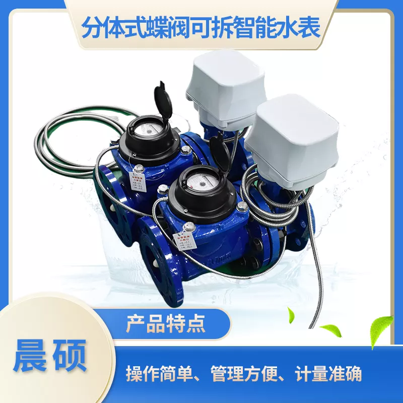 分体式蝶阀可拆智能水表